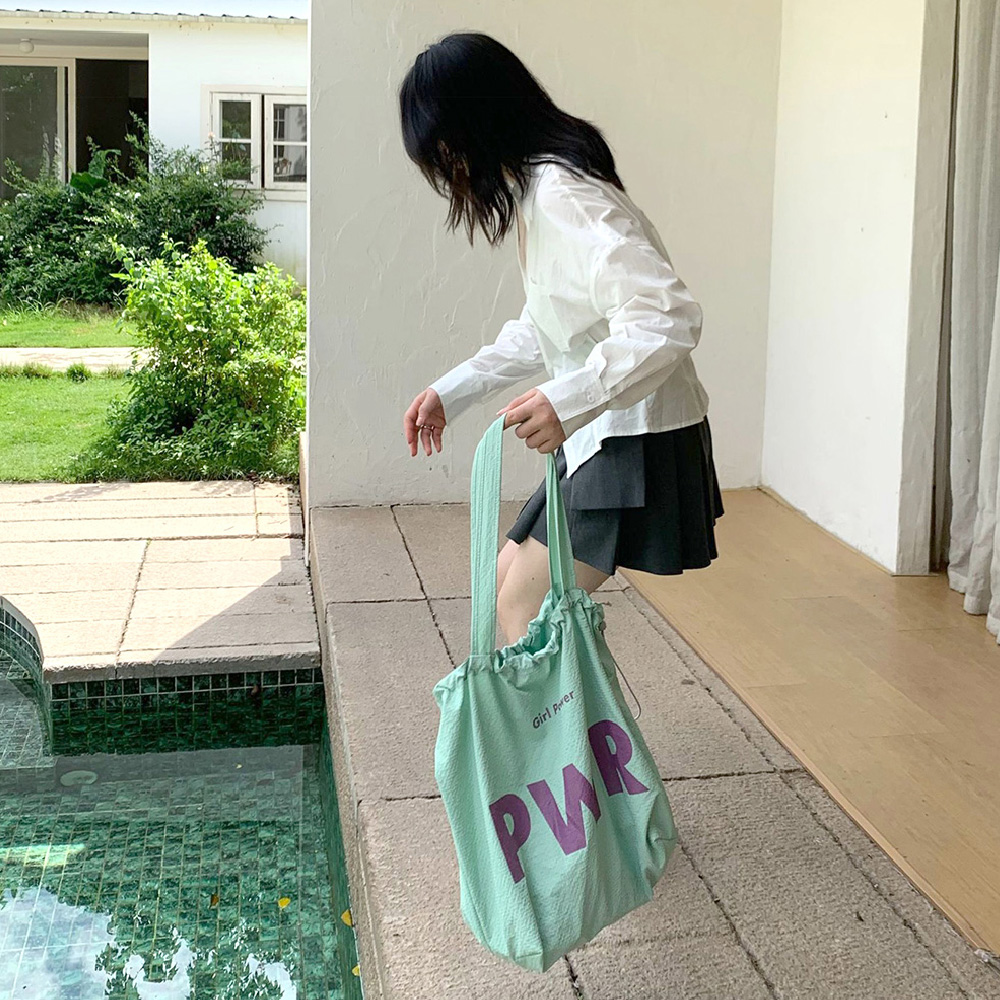 레터링 가벼운 빅숄더백 대형 큰 초경량 나일론 숄더백 쇼퍼백 데일리 보부상가방 이미지 7