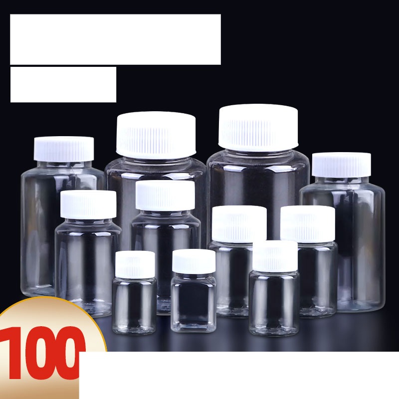 투명 소분병 플라스틱 샘플 견본 실험 애완동물 화학 100ml 100개입 - 상품 이미지
