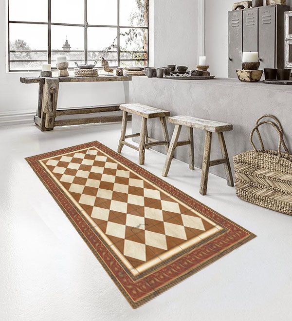 베이자플로우 PVC 러그 - 갬빗 카멜 120 x 195 cm