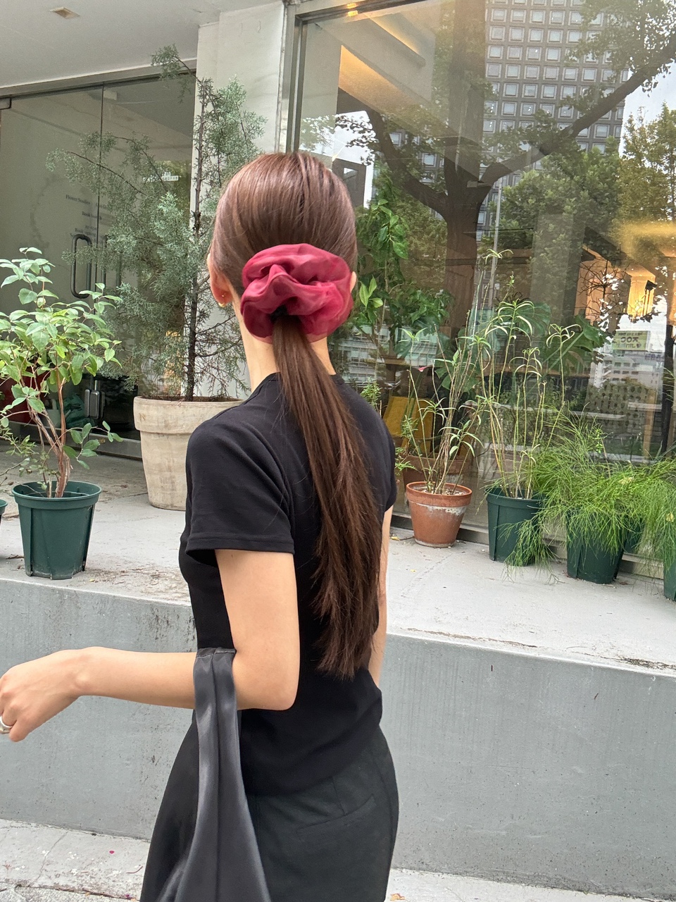 *국내생산* 레이어 샤이닝 더블 오간자 곱창 머리끈 헤어 스크런치 이중 헤어슈슈 상세 이미지 34