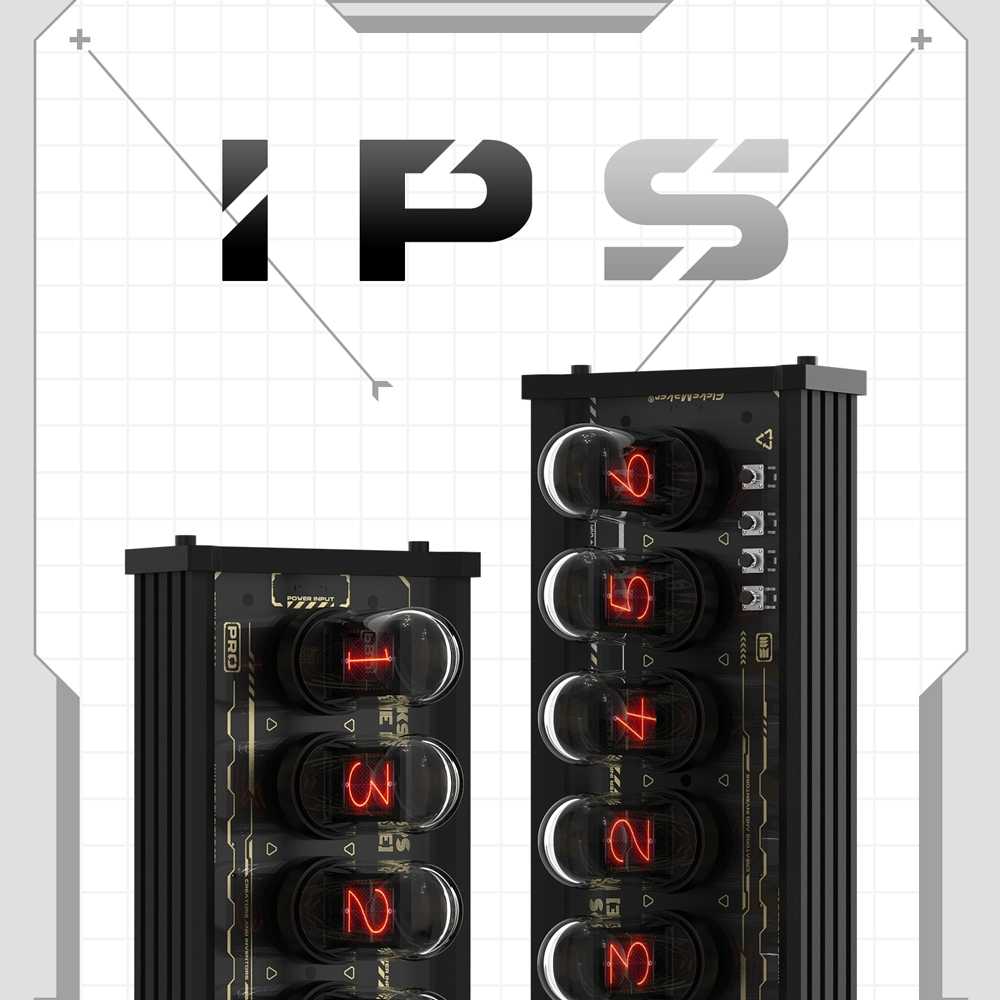 진공관 탁상시계 빈티지 감성 조명 탁상 장식 디지털 흰색 IPS PR1 - 상세 이미지 4