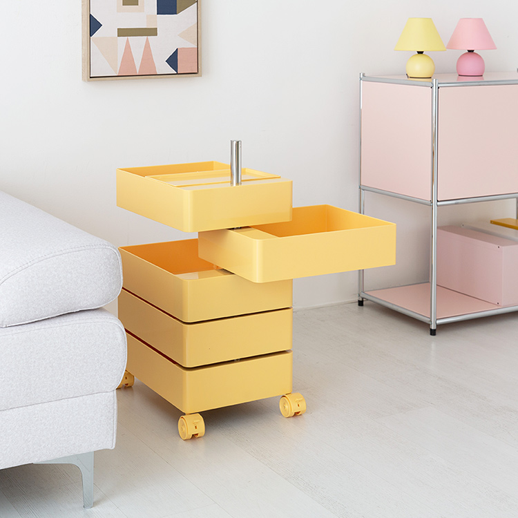 빙그리 회전서랍 트롤리 5단 버터옐로우 2372.7275