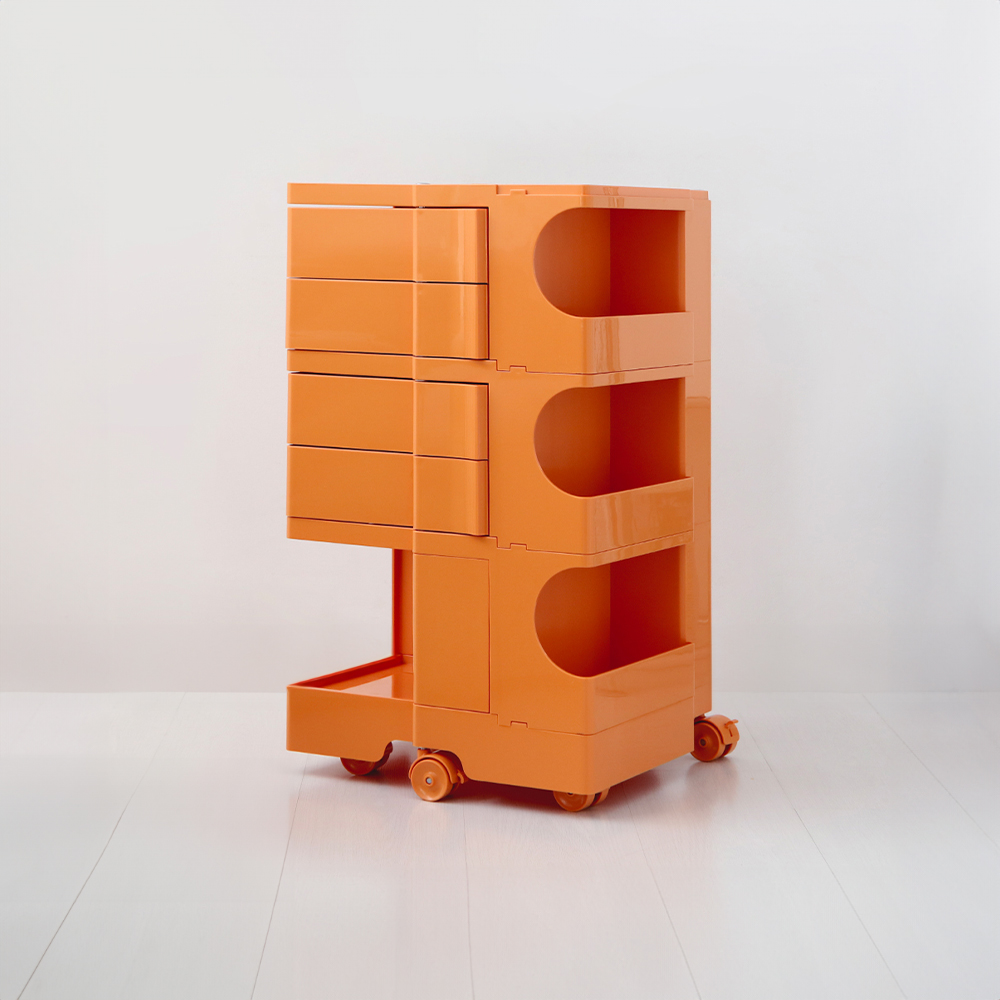 빙그리 회전서랍 트롤리 4단 오렌지 3804.9034