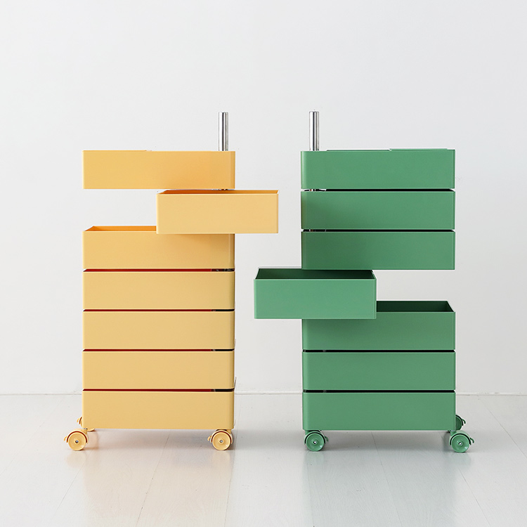 빙그리 회전서랍 트롤리 7단 버터옐로우 6093.4086