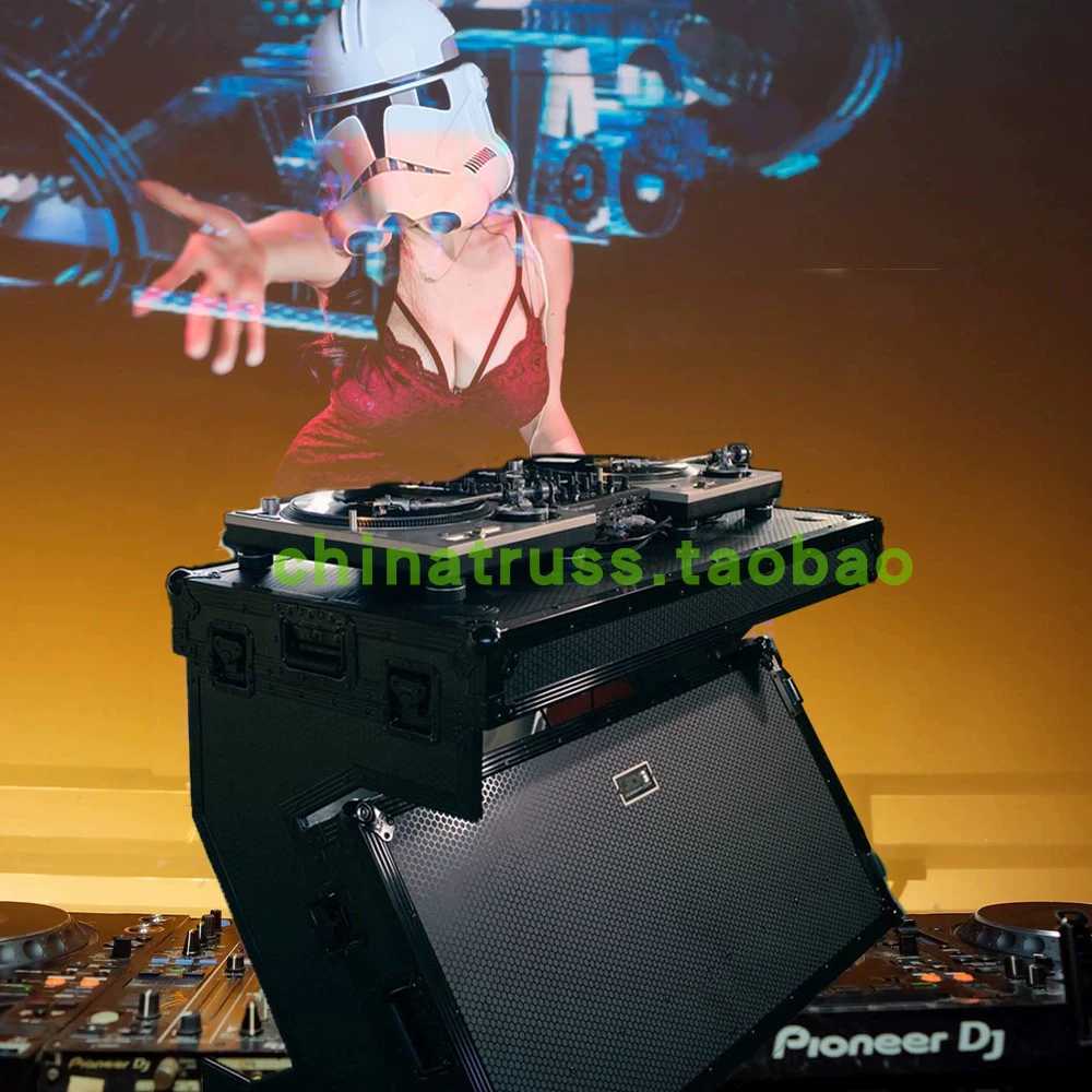 디제이테이블 dj책상 클럽 공연대 선반 디제잉 장비 블랙 패널 - 상세 이미지 4