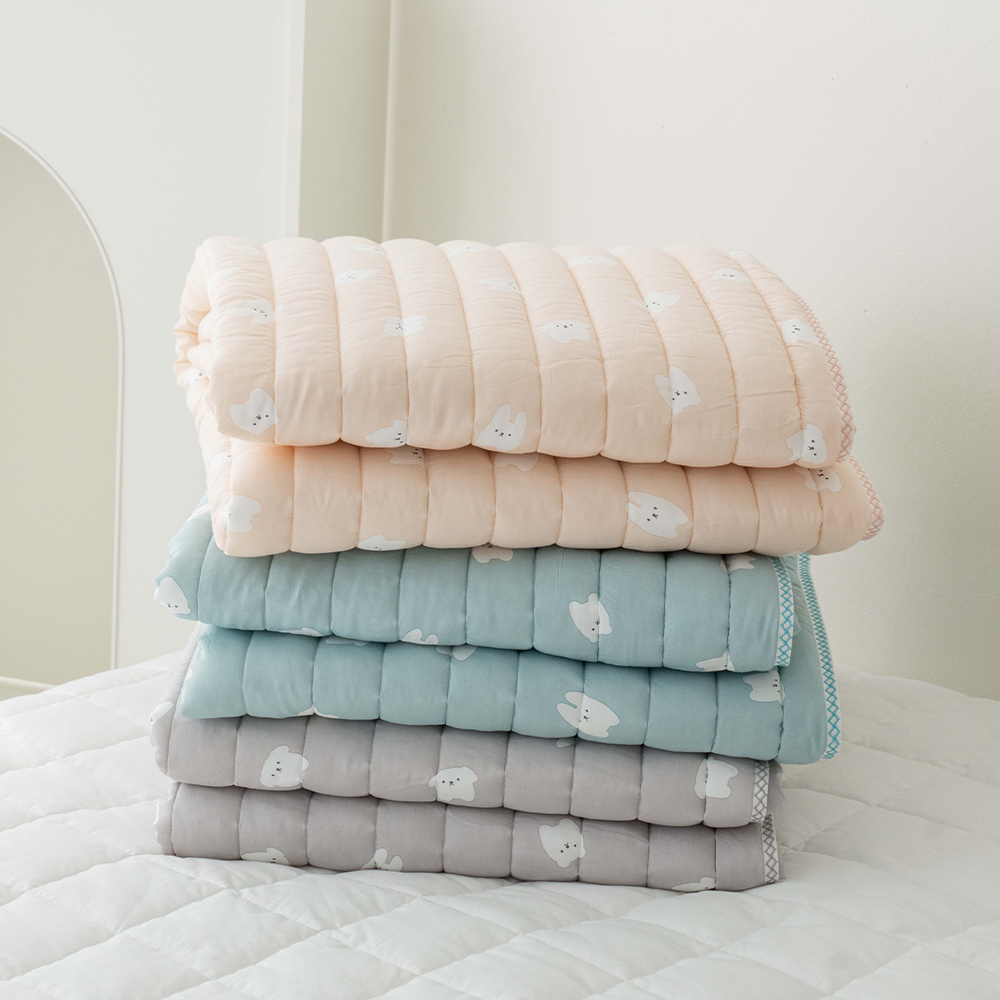 모달패드 강아지 몽이 모달100 사계절 슈퍼싱글 양면패드 어린이침구