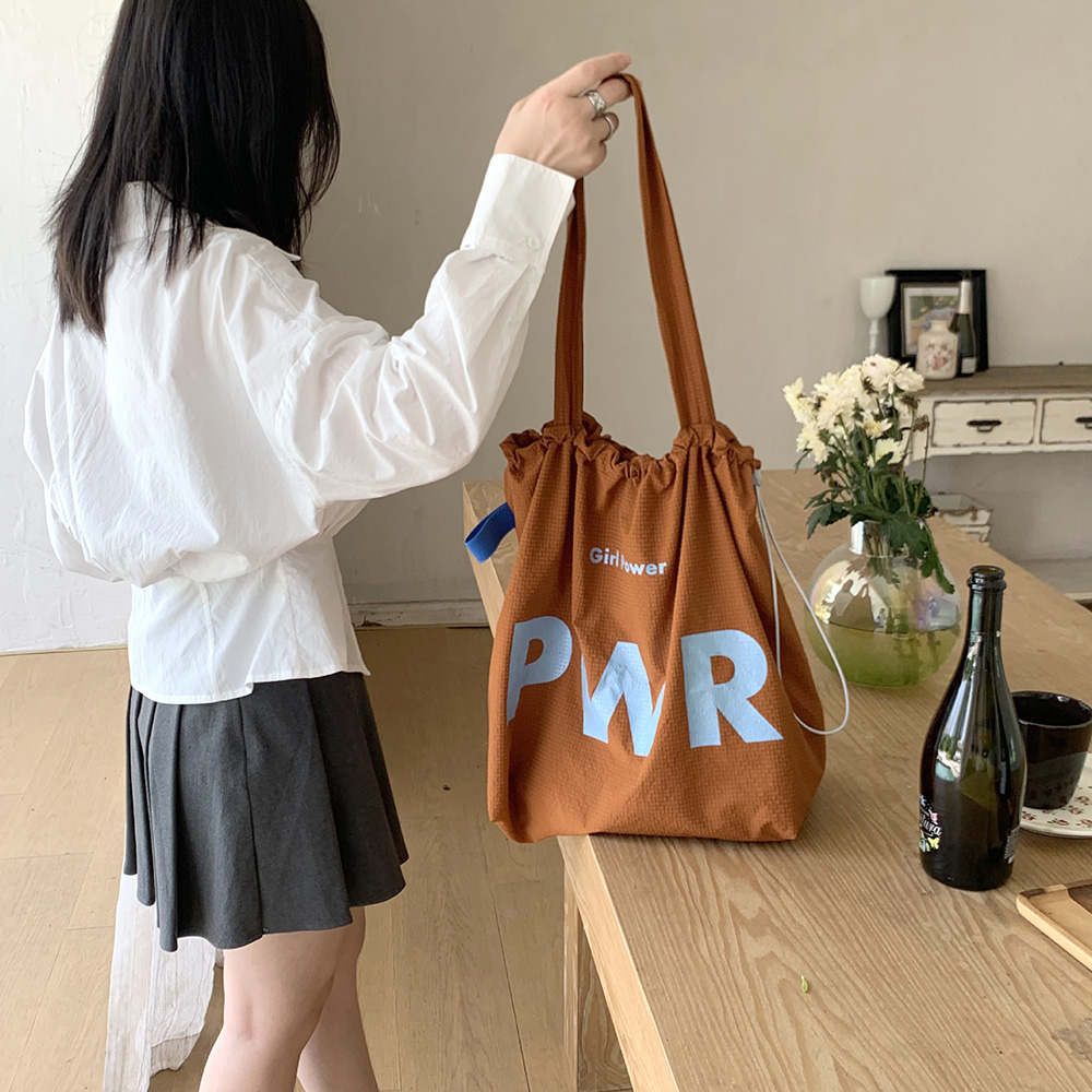 레터링 가벼운 빅숄더백 대형 큰 초경량 나일론 숄더백 쇼퍼백 데일리 보부상가방 - 상세 이미지 3
