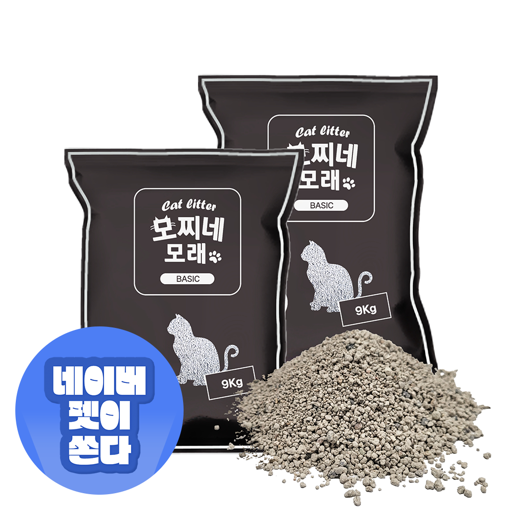 모찌네모래 베이직소프트 캣 샌드 고양이모래 무향, 18kg, 1개