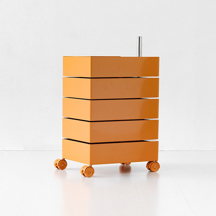 빙그리 회전서랍 트롤리 5단 오렌지 1556.8921