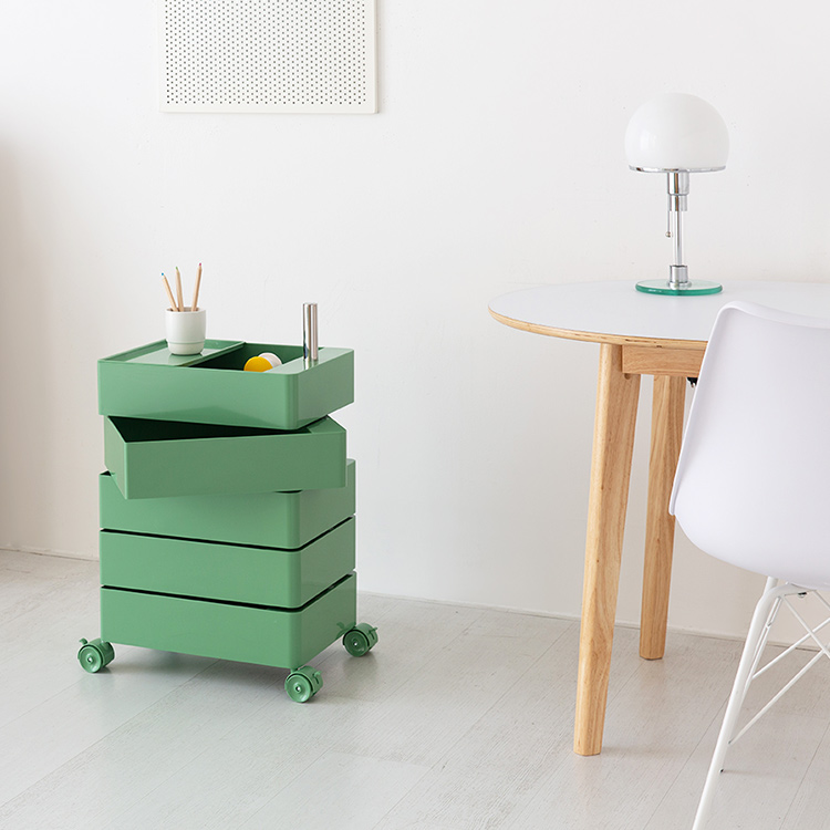 빙그리 회전서랍 트롤리 5단 리프그린 3254.6353