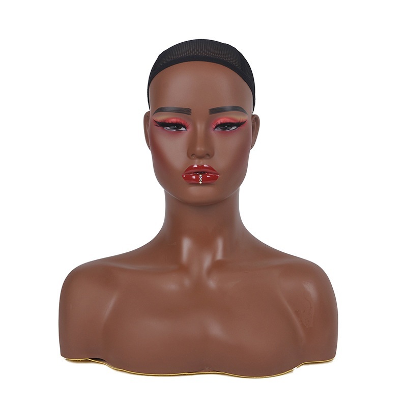 까만 피부 두상 마네킹 흑인 얼굴 - 상세 이미지 5