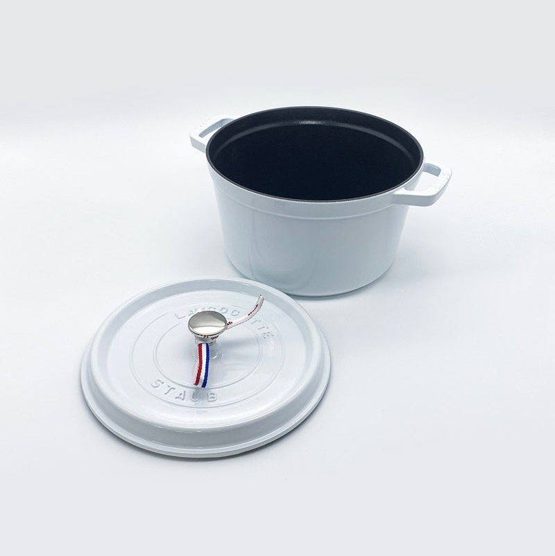 (톨 24cm) 스타우브 B품 원형 꼬꼬떼 톨 24cm 퓨어화이트 125092402-B - 상세 이미지 4