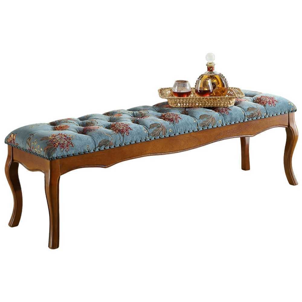 침대발치 스툴 거실 엔틱 사각 베드벤치 긴의자 가구 150cm - 상품 이미지