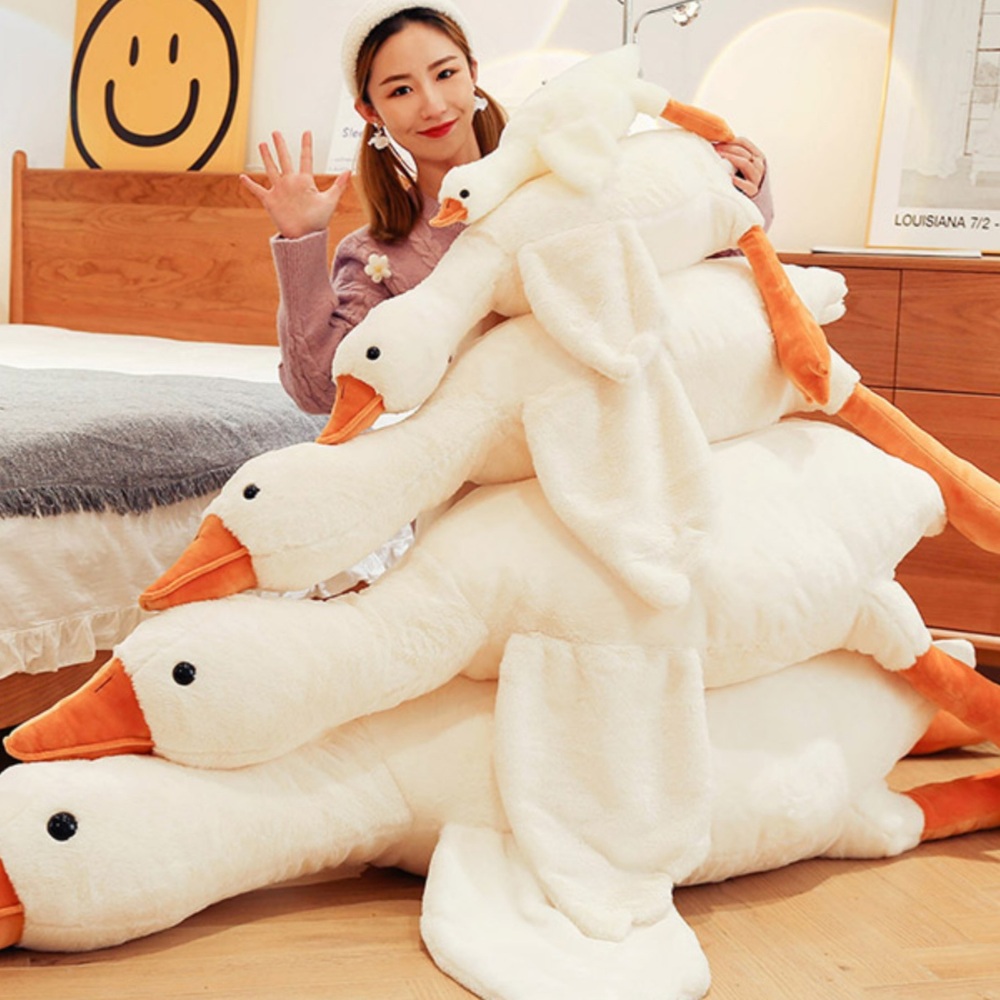큰 거위 인형 바디필로우 대형 거위 쿠션 등받이 배게