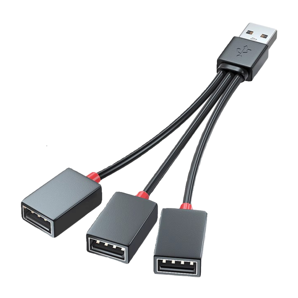 USB 쿨링팬 쿨러 전원 분배 연장 케이블 (3구) - 상품 이미지
