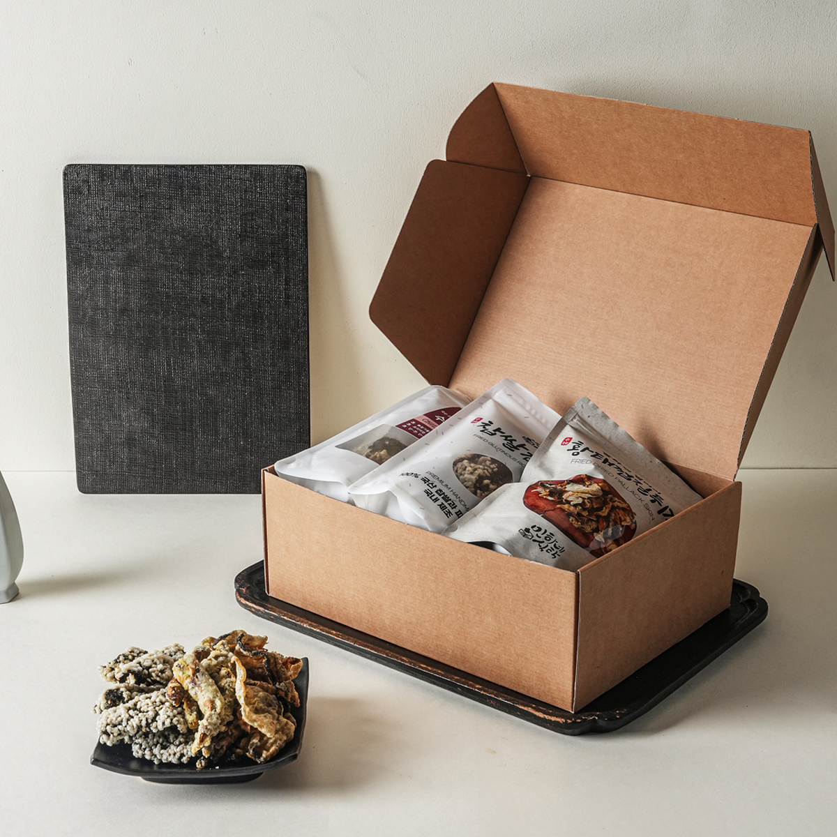 수제 찹쌀 부각 6팩 세트 선물용 포장 김 고추 황태 튀각 어른 어르신 간단한 간식 답례품