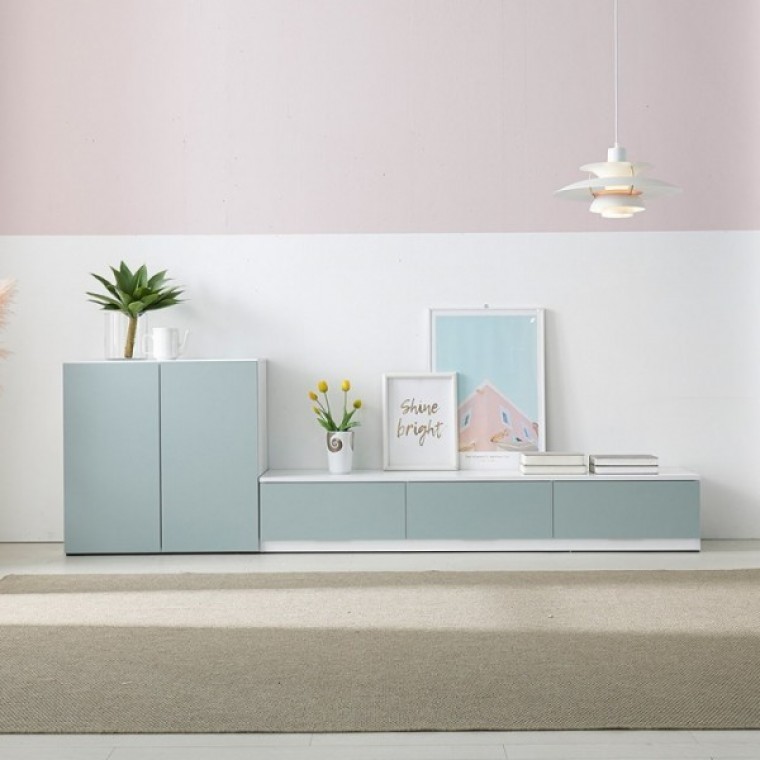 가구산책 스카이 2600 거실장세트 수납장 TV다이 RC108