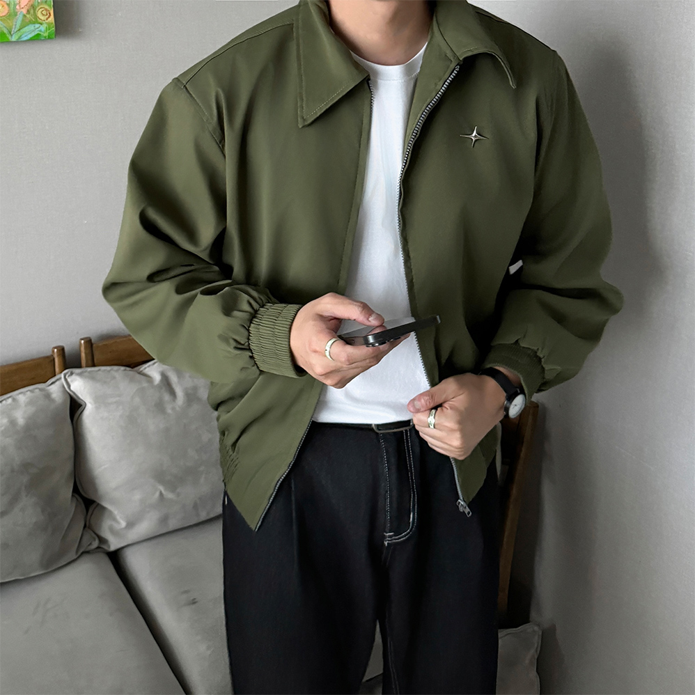 1+1 남자블루종자켓 남성숏자켓 - 상세 이미지 4
