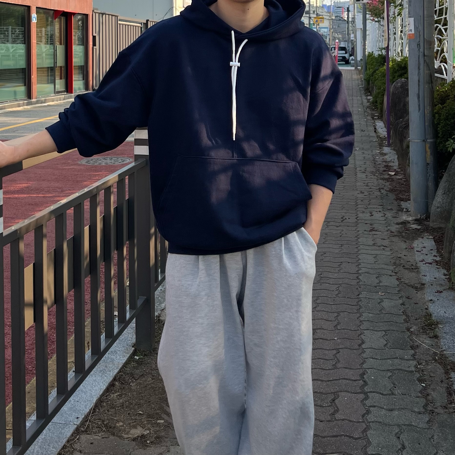 무지후드티 남자오버핏후드티 - 상세 이미지 4