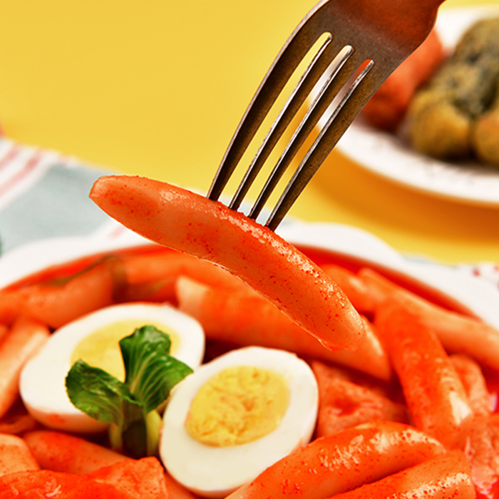 떡볶이 밀키트 밀떡 즉석 캠핑 요리 간식 4인분(2인분 씩 개별포장) 매콤 어묵 400g - 상세 이미지 5
