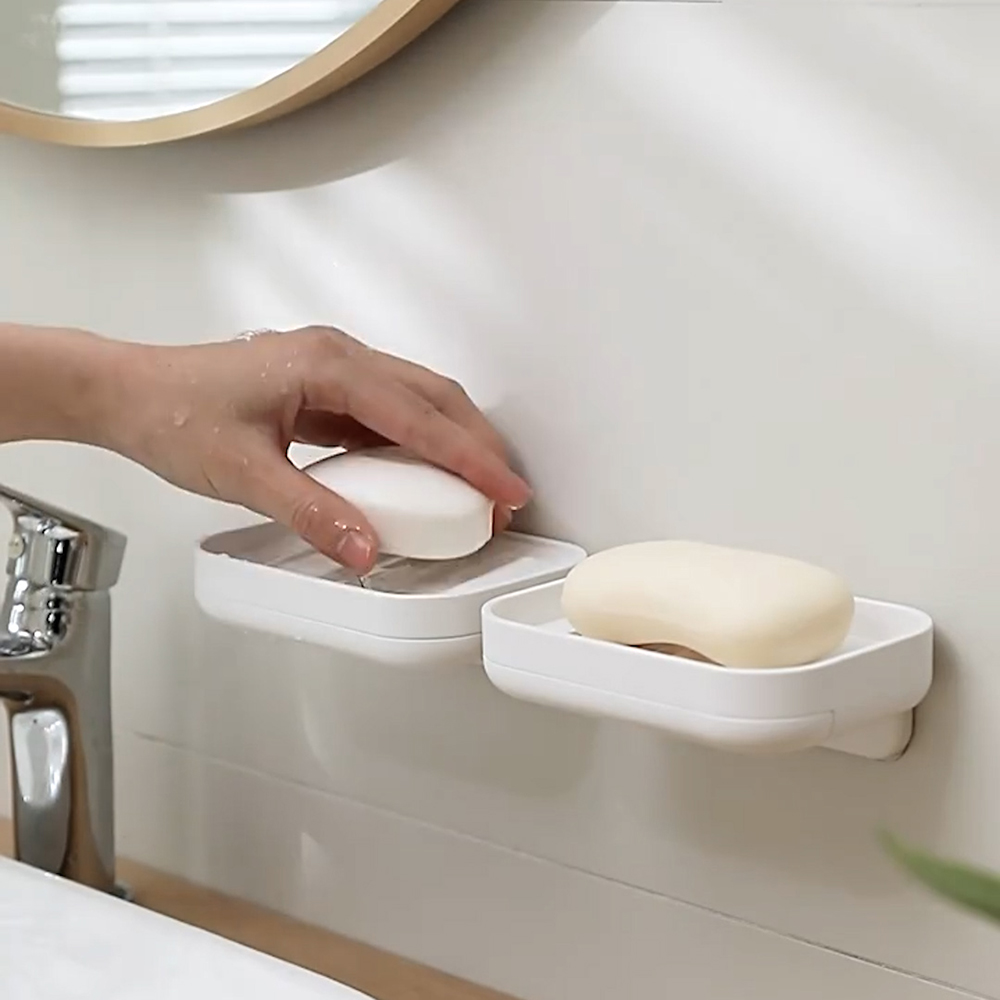 비누받침대 비누 거치대 무타공 물빠짐 홀더 트레이 받침대 욕실 화장실 세면기 평면형
