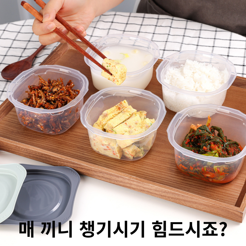 리빙모아 전자렌지 냉동밥보관용기 선물포장 300ml 6세트 - 상세 이미지 3
