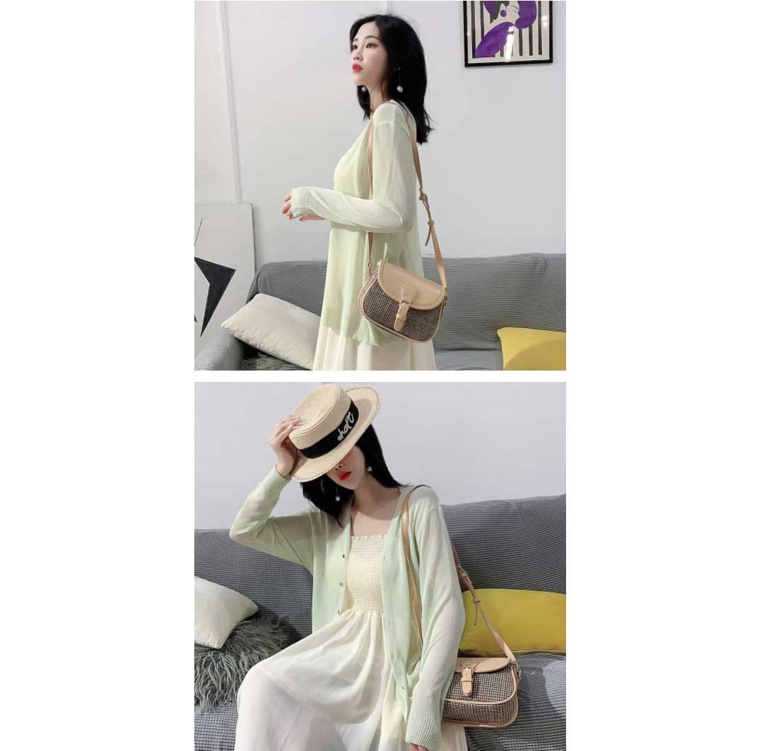 여성 간절기 시스루 가디건  데일리 거즈 면 가디건 - 상세 이미지 3