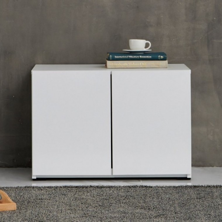 가구산책 화이트 LPM 600 미니 거실장 TV다이 B2343