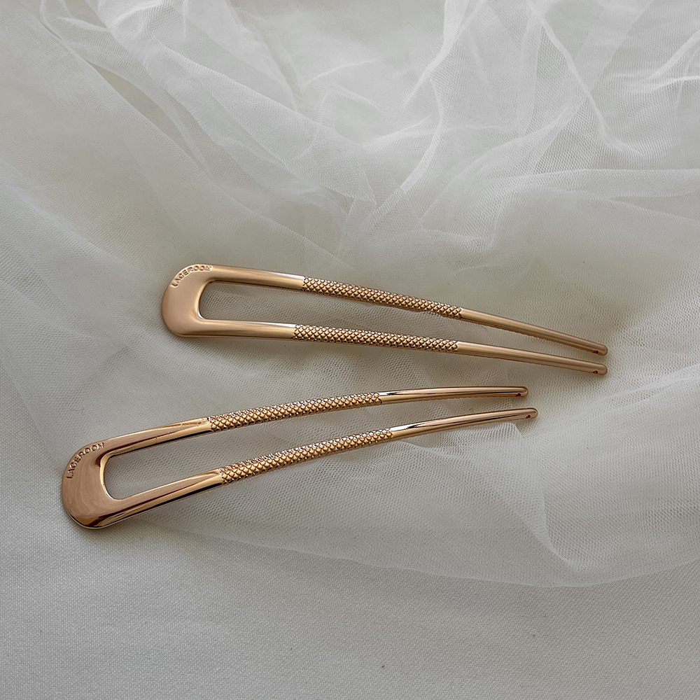 u자 메탈 비녀 13cm 뒤꽂이 헤어 머리 올림머리 핀