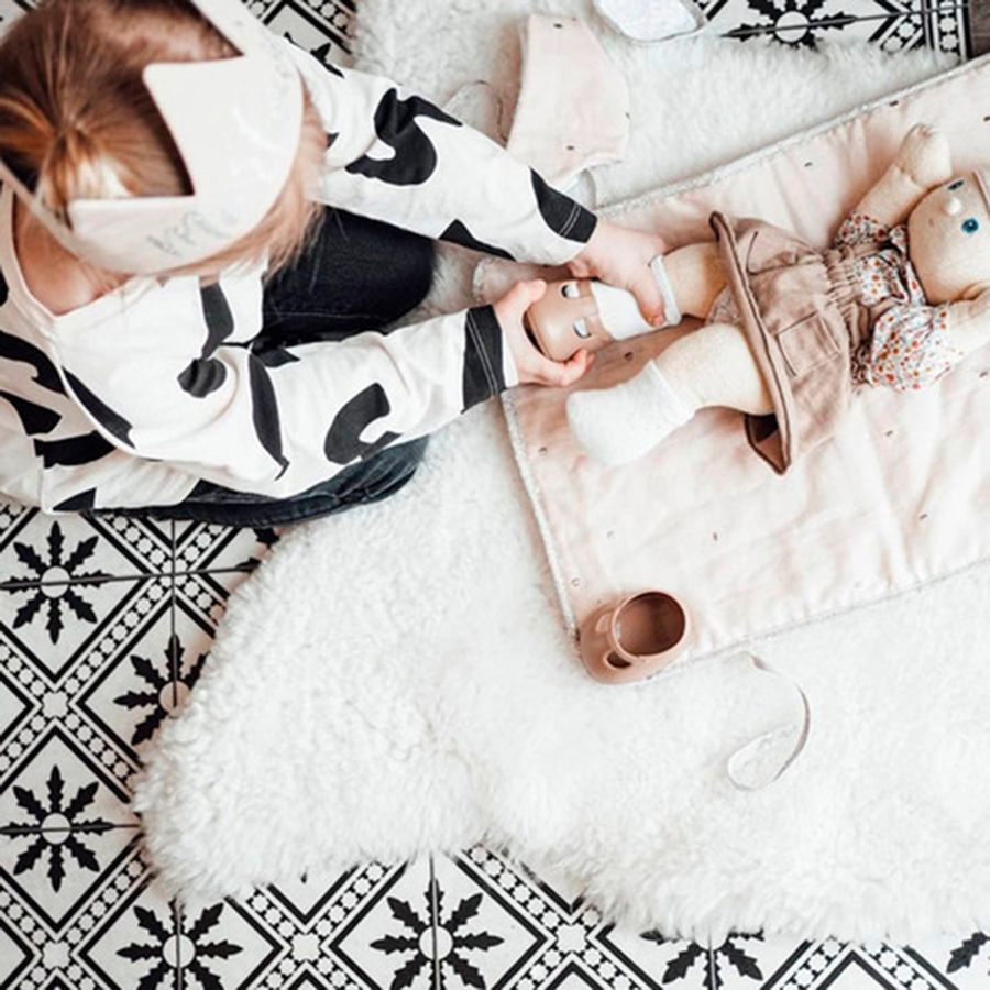 베이자플로우 PVC 러그 - 스노우콘크리트 140 x 220 cm