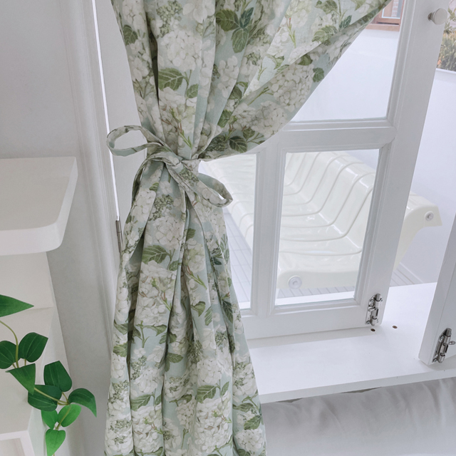 메종드 플라워 커튼 프렌치 거실 주방 베란다 가리개 가림막 창문 바란스 120cm이하