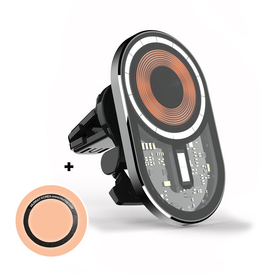 맥세이프 차량용 거치대 삼성 애플 충전기 15w 고속충전 핸드폰 송풍구 무선 거치대