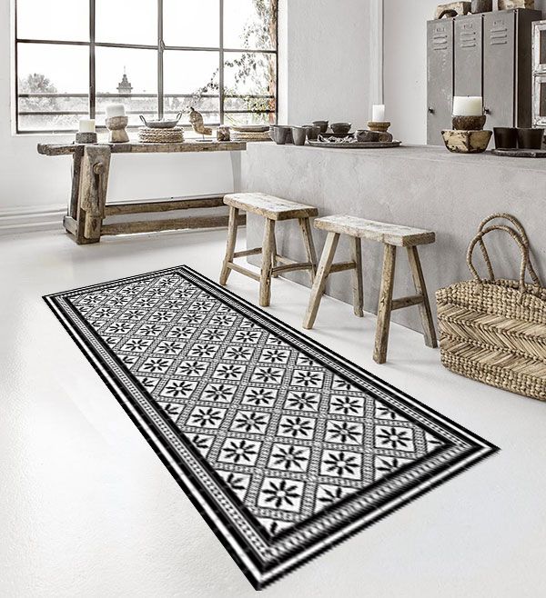 베이자플로우 PVC 러그 - 스노우콘크리트 120 x 195 cm