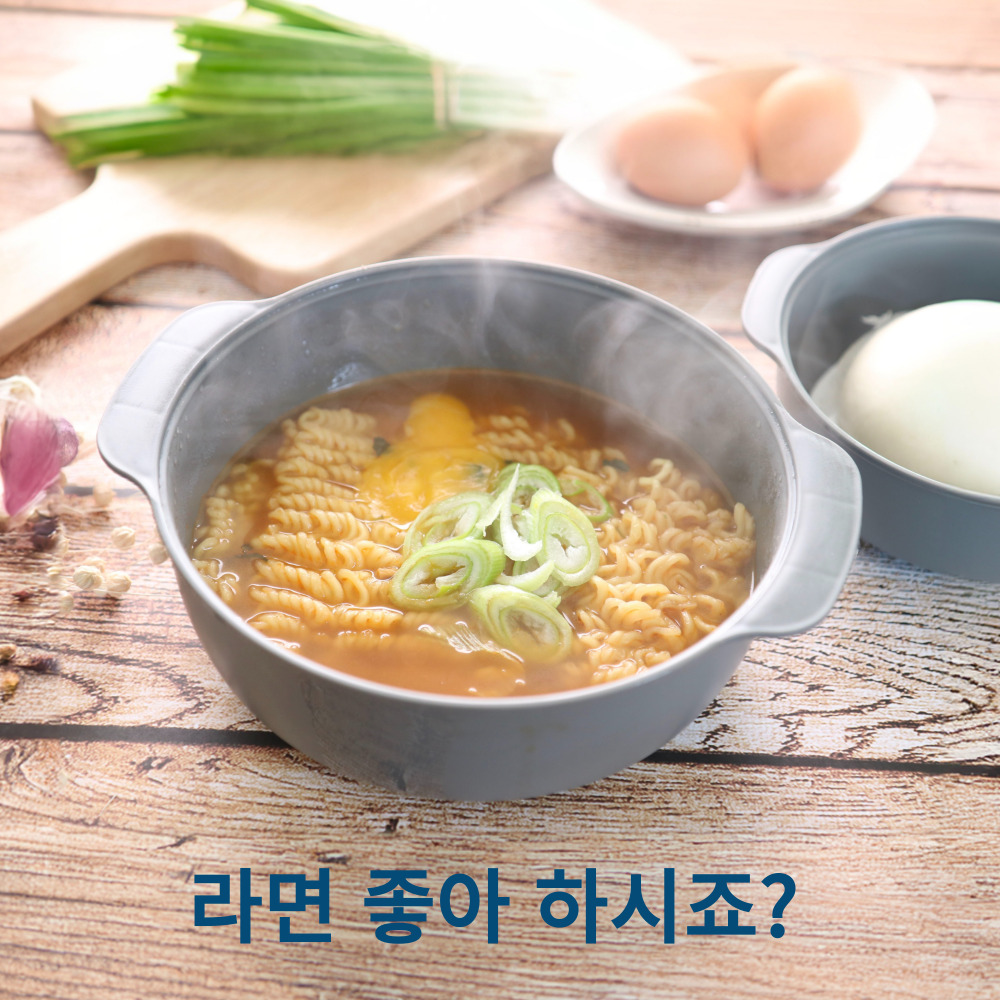 전자렌지용 계란찜 뽀글이 라면용기 찜기 2개세트 - 상세 이미지 3