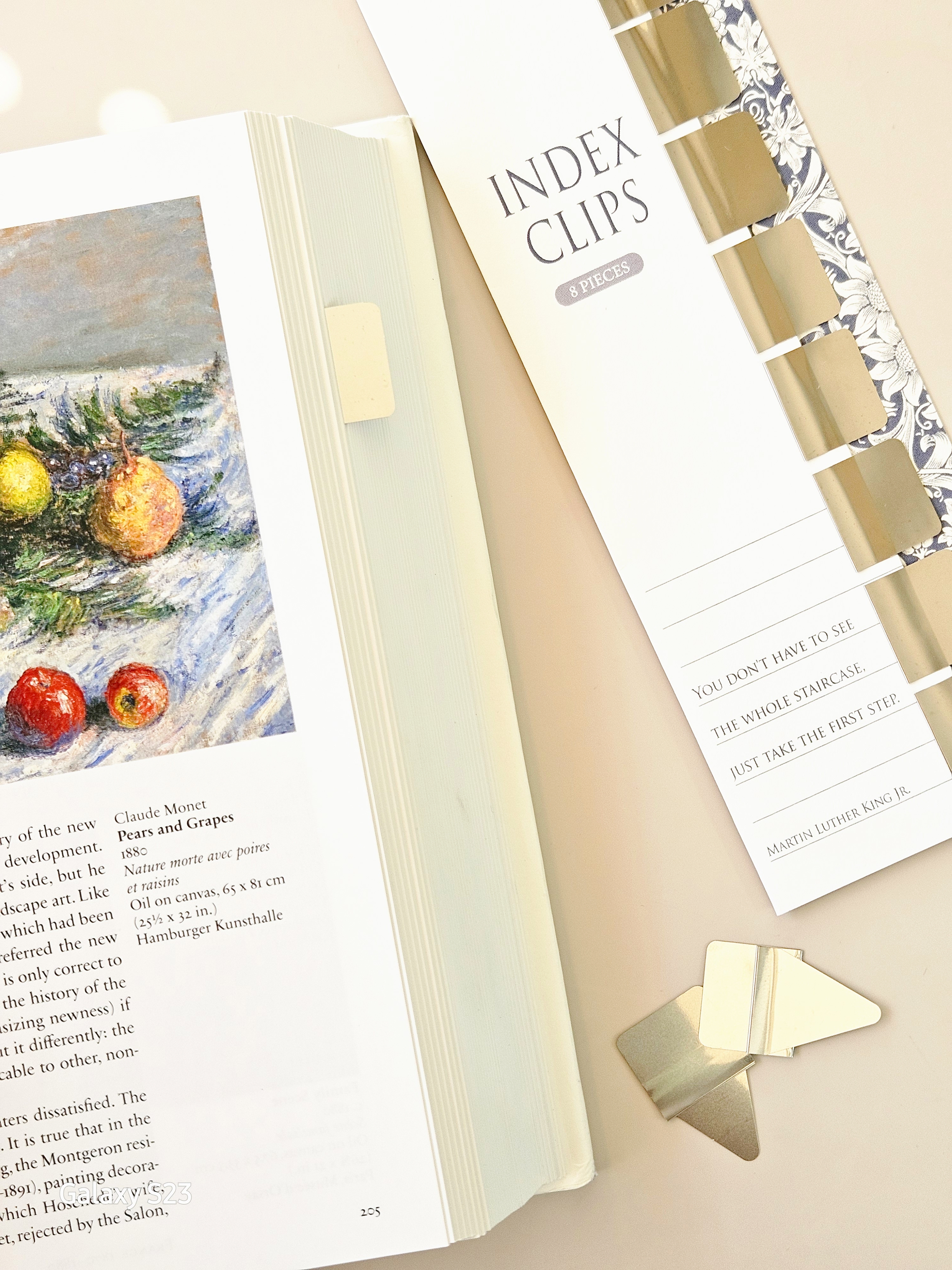 인덱스 스테인리스 북클립 8개세트 책갈피 북마크 북다트