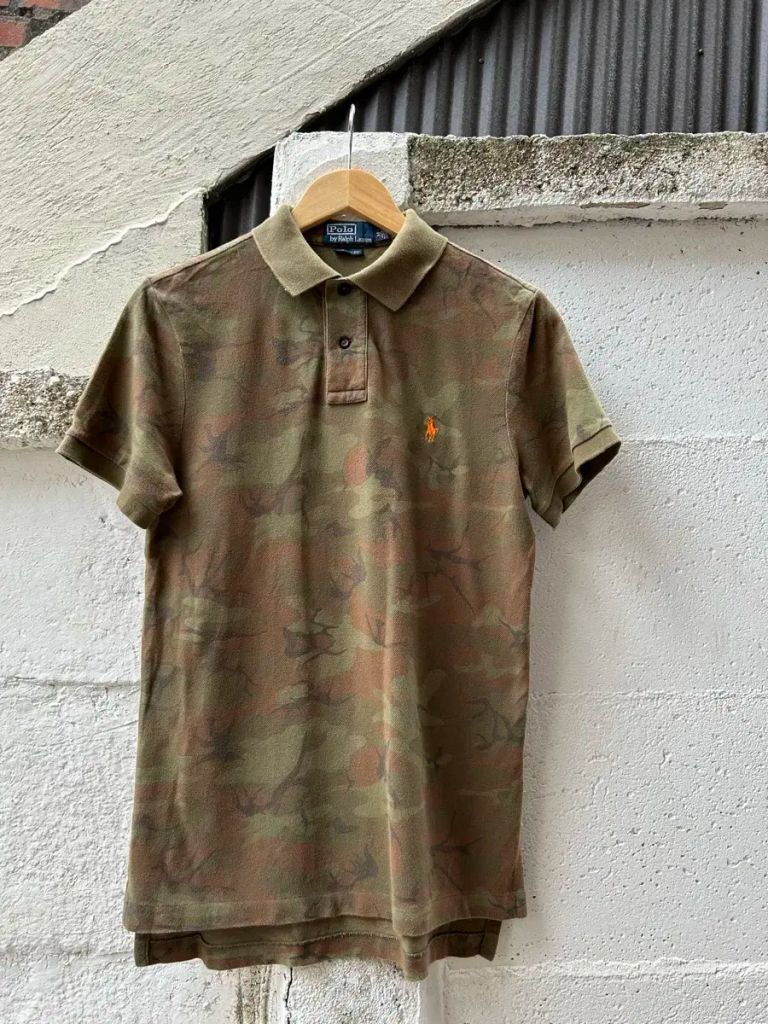 릴프로렌 폴로  제펜  카모플라주 pk코튼  빈티지 셔츠  95size : 히든웨건