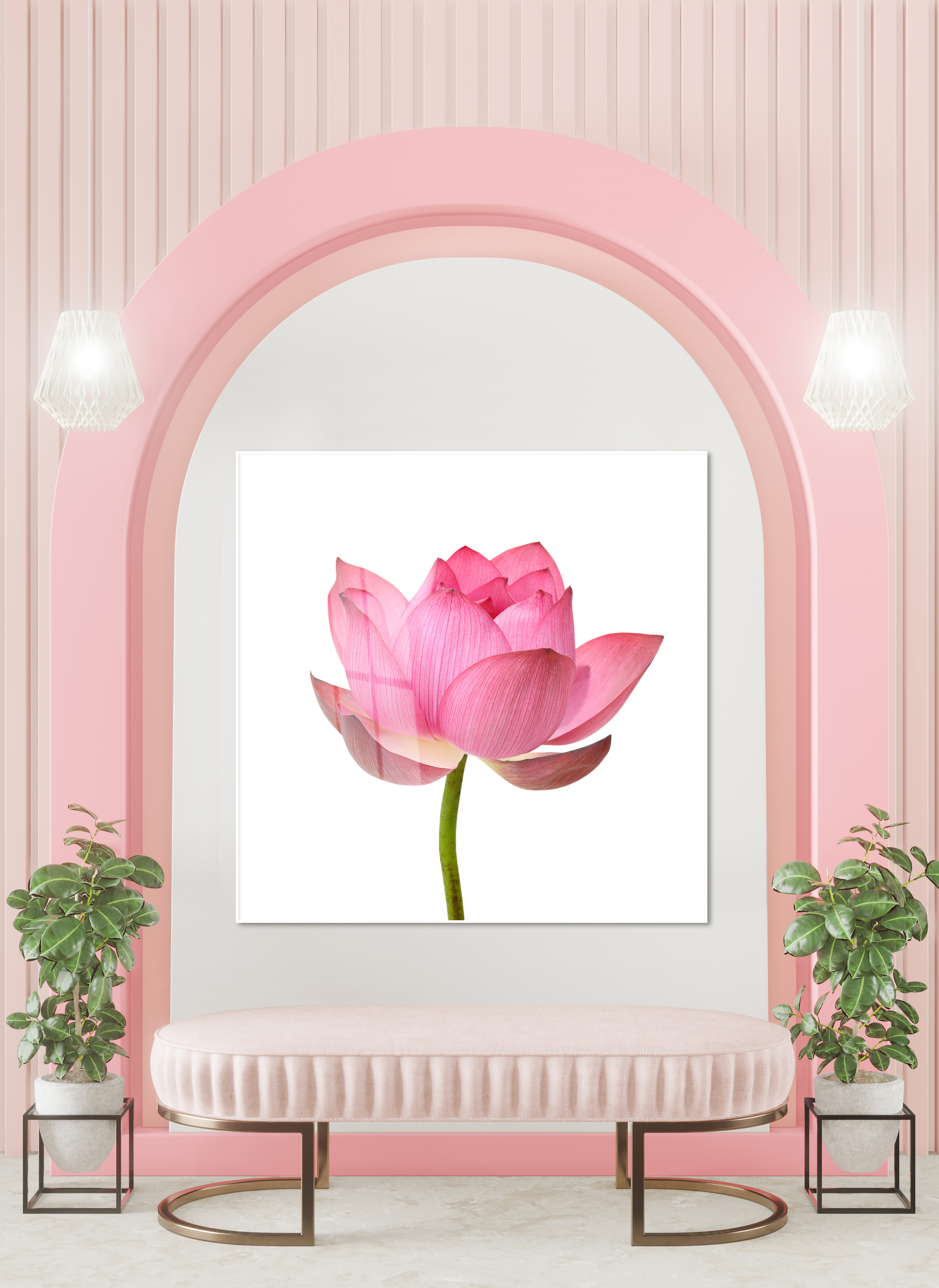 돈들어오는 그림 평온의 연꽃 액자 합격 기원 잉어 풍수 거실 인테리어 포스터 01 A4 - 상품 이미지