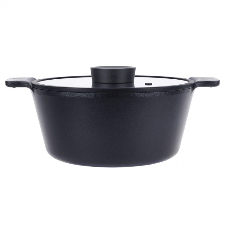 불칸 IH 양수 24cm 005115 인덕션 냄비 국산 블랙 알루미늄 세라믹코팅 편수 인덕션가능 : 조민템