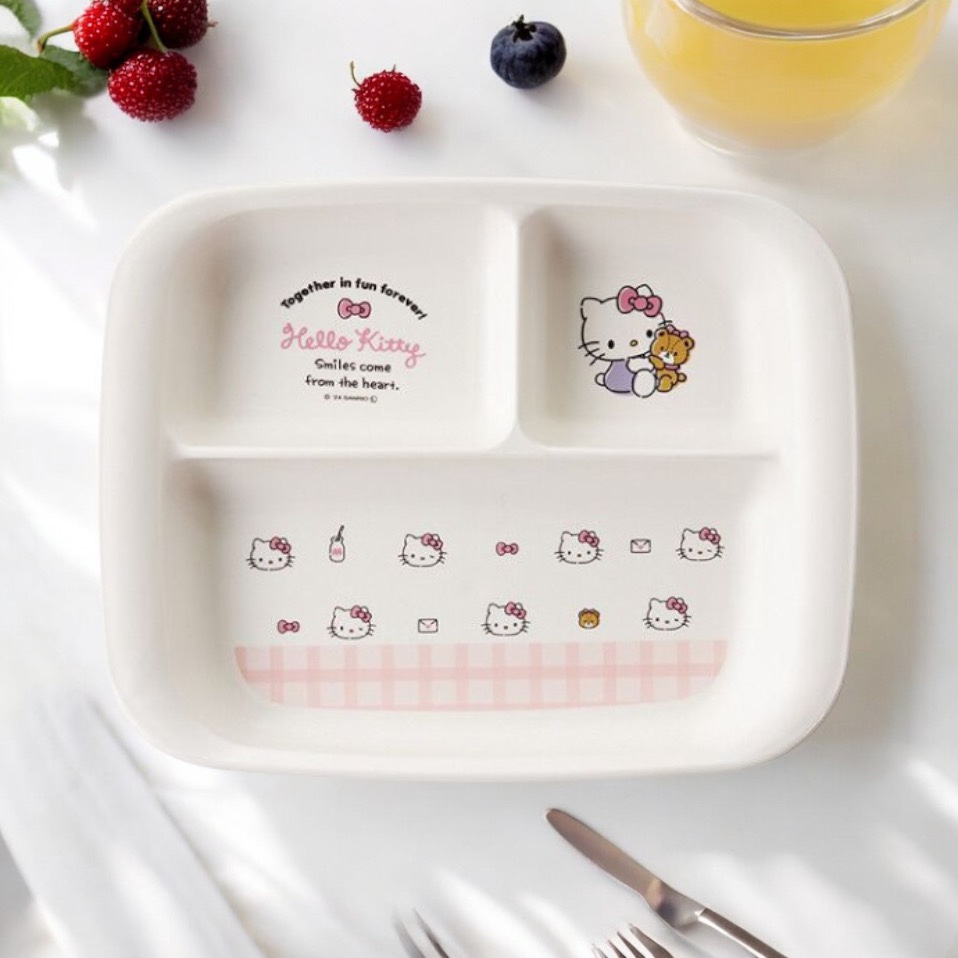 헬로키티 식판 산리오 이유식 유아 토핑 아기 그릇