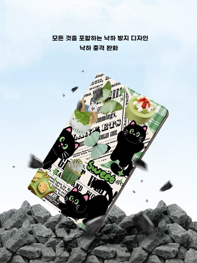 샤오신 패드 프로 2세대 2025 보호 케이스 12.7인치 검은 고양이 핑크 샤오신 패드 패드 플러스 (12.7인치) 이미지 6