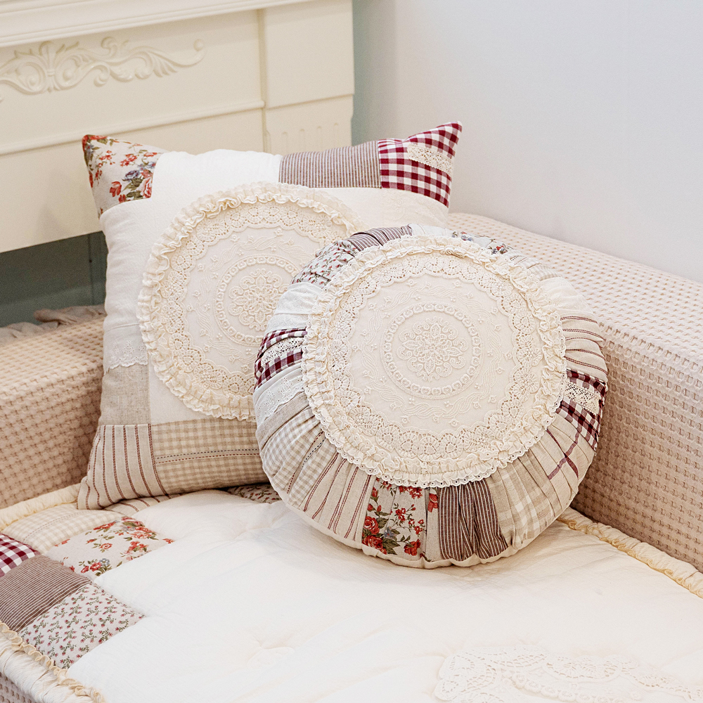 마벨로제 샬롯 패치 쿠션커버 쇼파 쿠션 커버 사각 50x50