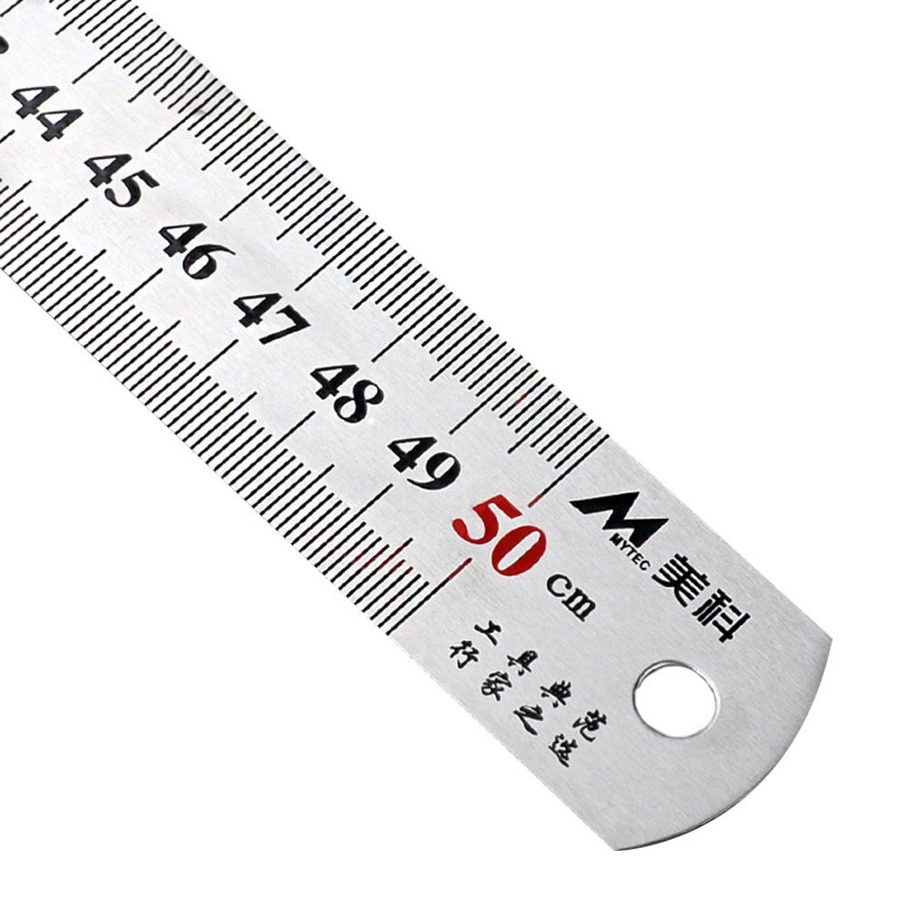 스텐 50cm자 철자 인치 쇠 스틸 측정 자 - 상세 이미지 2