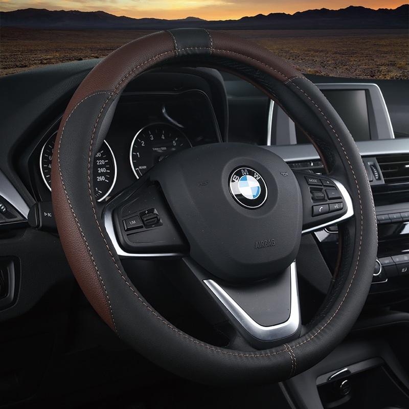 자동차핸들커버가죽 BMW핸들커버 투톤 - 상세 이미지 4