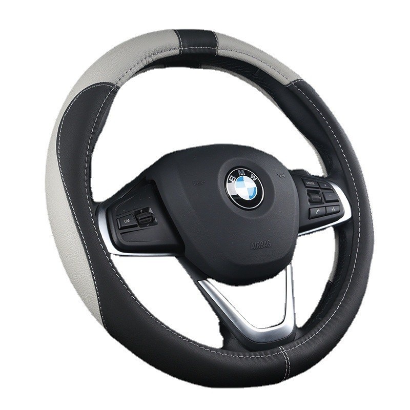 자동차핸들커버가죽 BMW핸들커버 투톤 - 상세 이미지 5