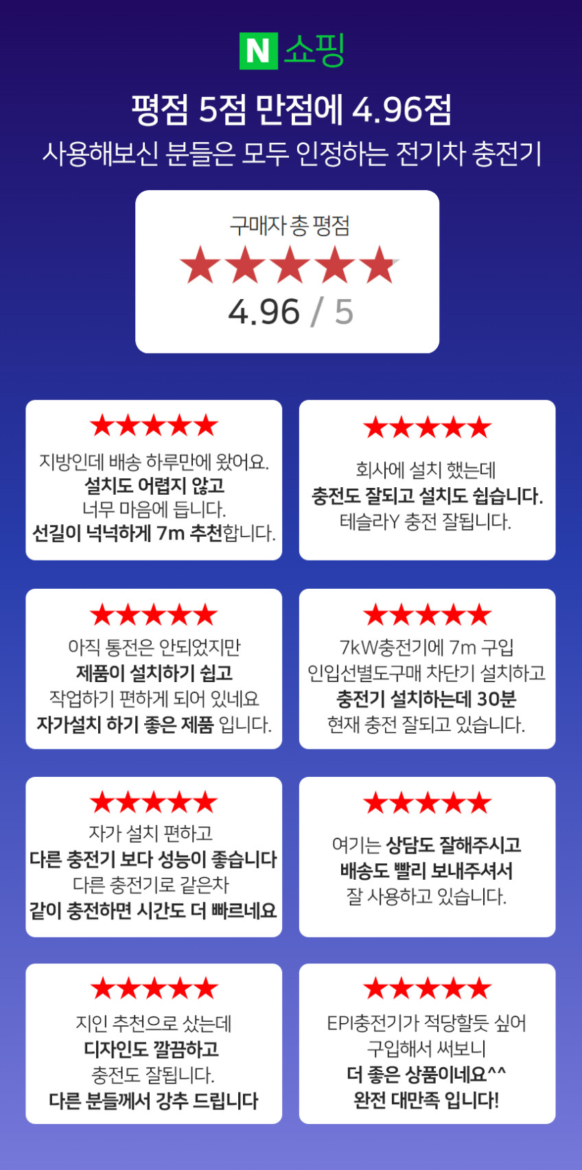 EPI 전기차충전기 가정용 완속 국산 EV Charger 7kW 세로형 5M 설치 미포함 판매처 상세 정보 이미지 3