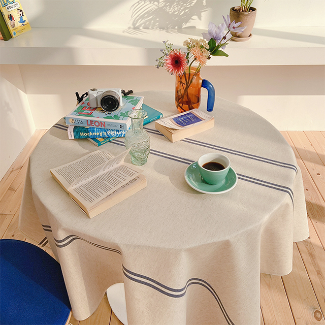 블루라인 방수 식탁보 테이블보 사각 백일 돌상 홈파티 카페 캠핑 맞춤제작 95X115