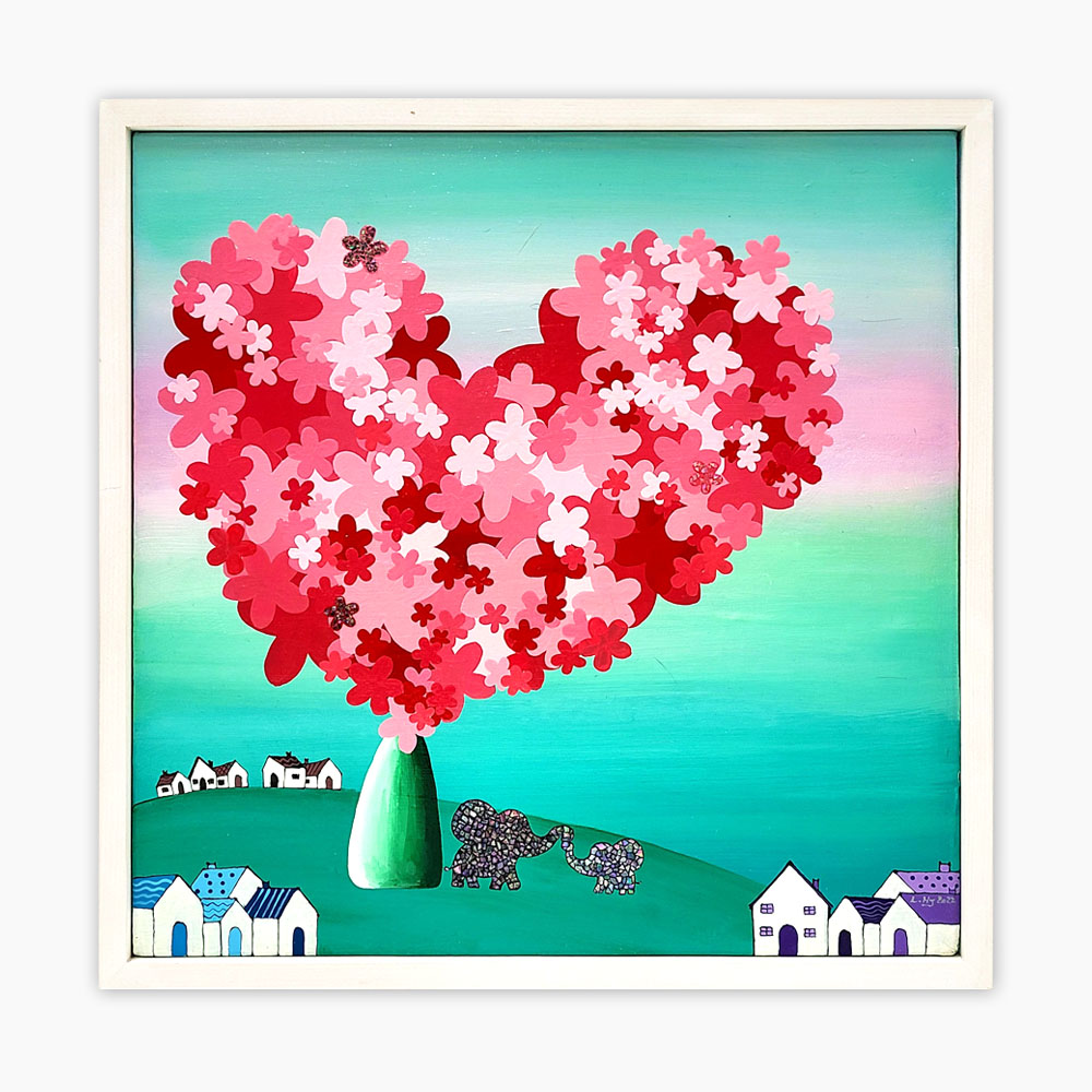아트앤샵 미술작품 이현진 원작 A happy Village3 현대미술 그림액자 - 상세 이미지 2