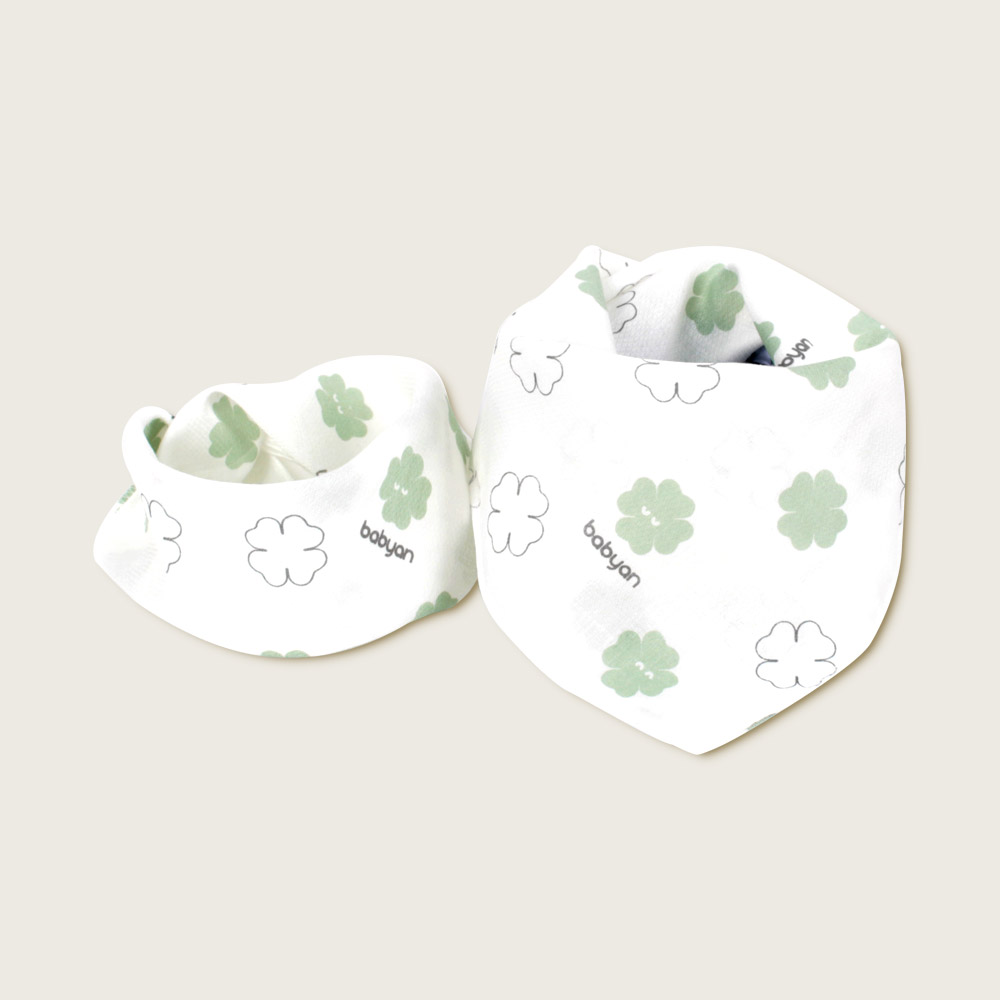 베이비앙 국내산 무형광 대나무 밤부 행복이 행키빕_손수건빕(똑딱이 손수건) 5장