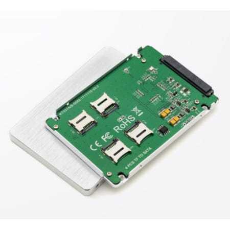 [BLC 협력사]메모리2/4개 장착 SATA to TF 변환컨버터(MICRO SD) 본체 데이터 플랫 사타