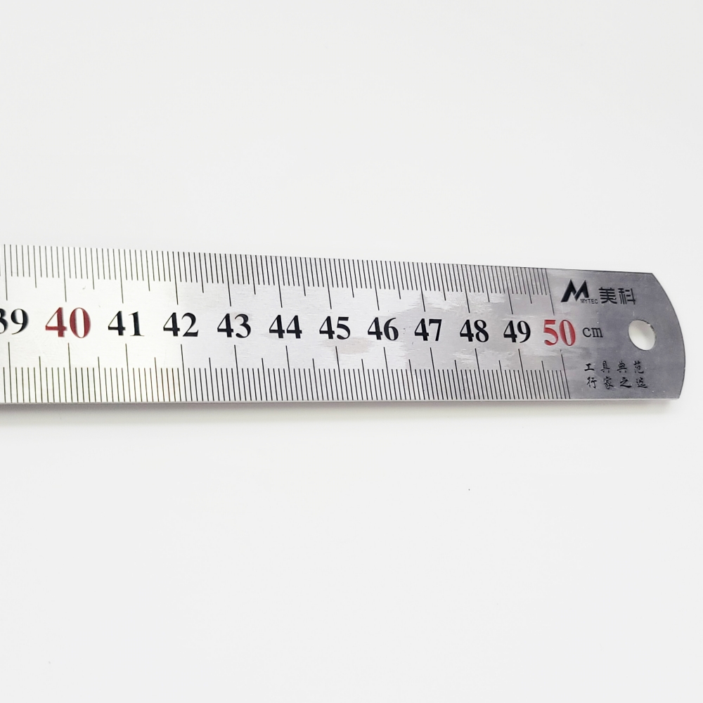 스텐 50cm자 철자 인치 쇠 스틸 측정 자 - 상세 이미지 4